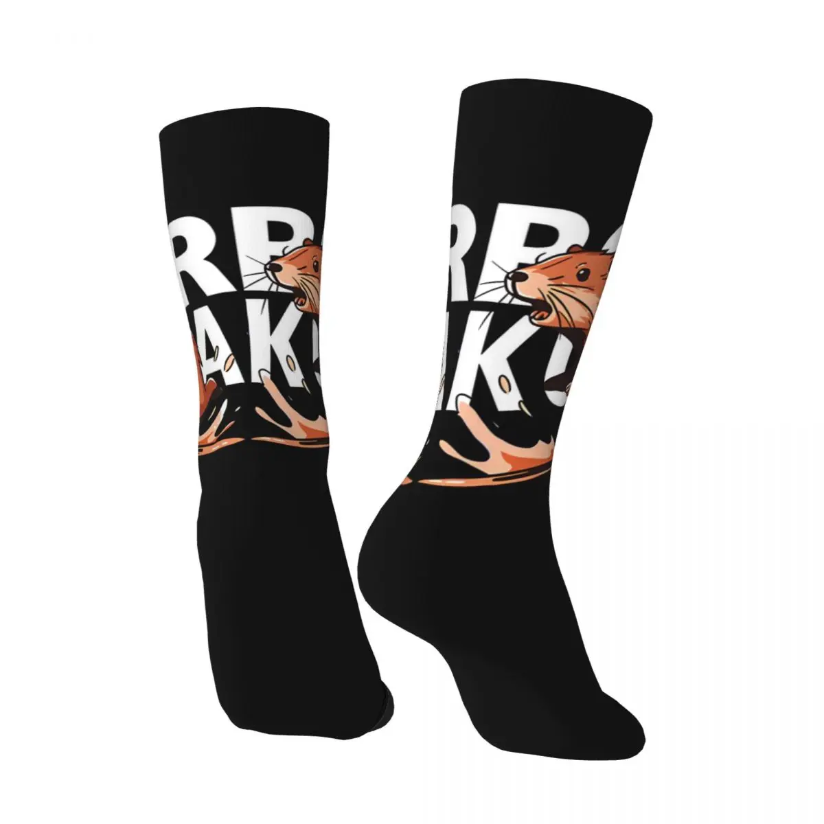 Hip Hop Vintage Slick Crazy Men's compression Socks Unisex Bobr Kunwa Funny Beaver Street Style Pattern Printed Funny Novelty