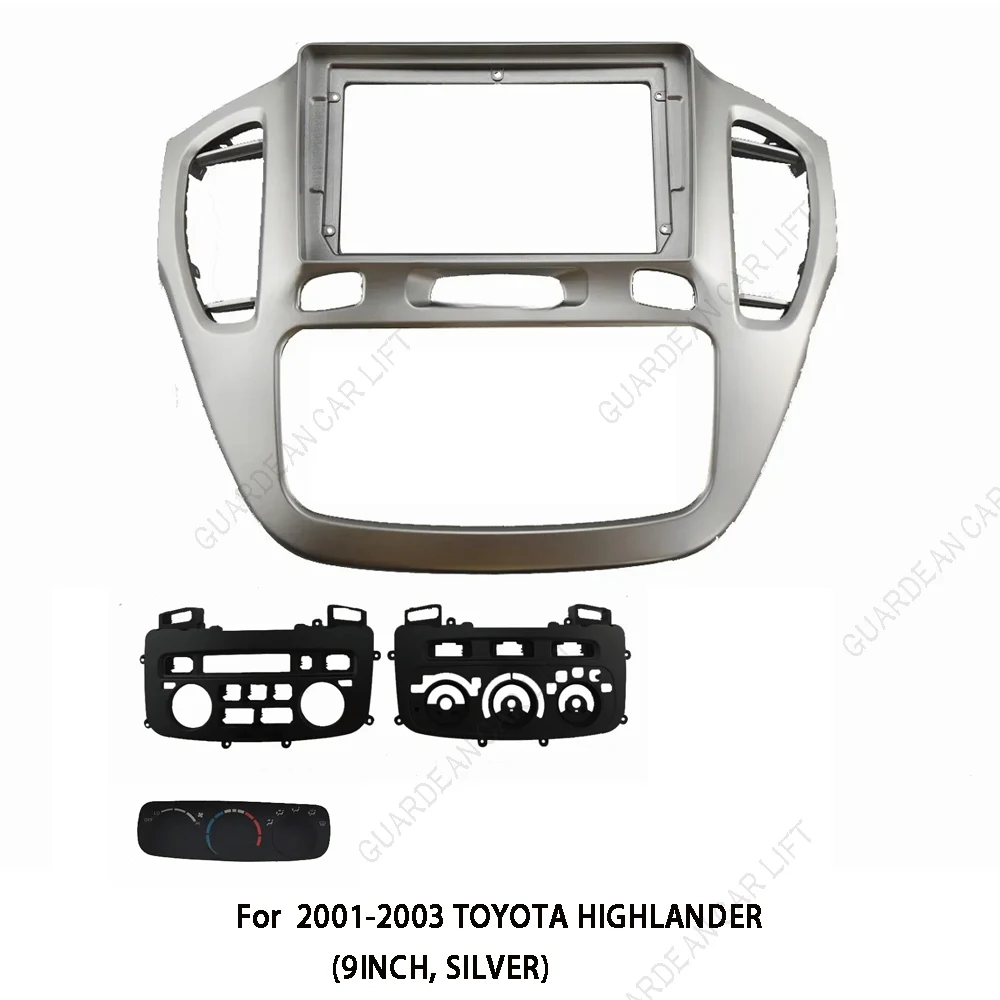 

9 Inch Android Car Radio Fascias For 2001-2003 TOYOTA HIGHLANDER Stereo Player 2DIN Head Unit Dash Frame Panel Installation Trim