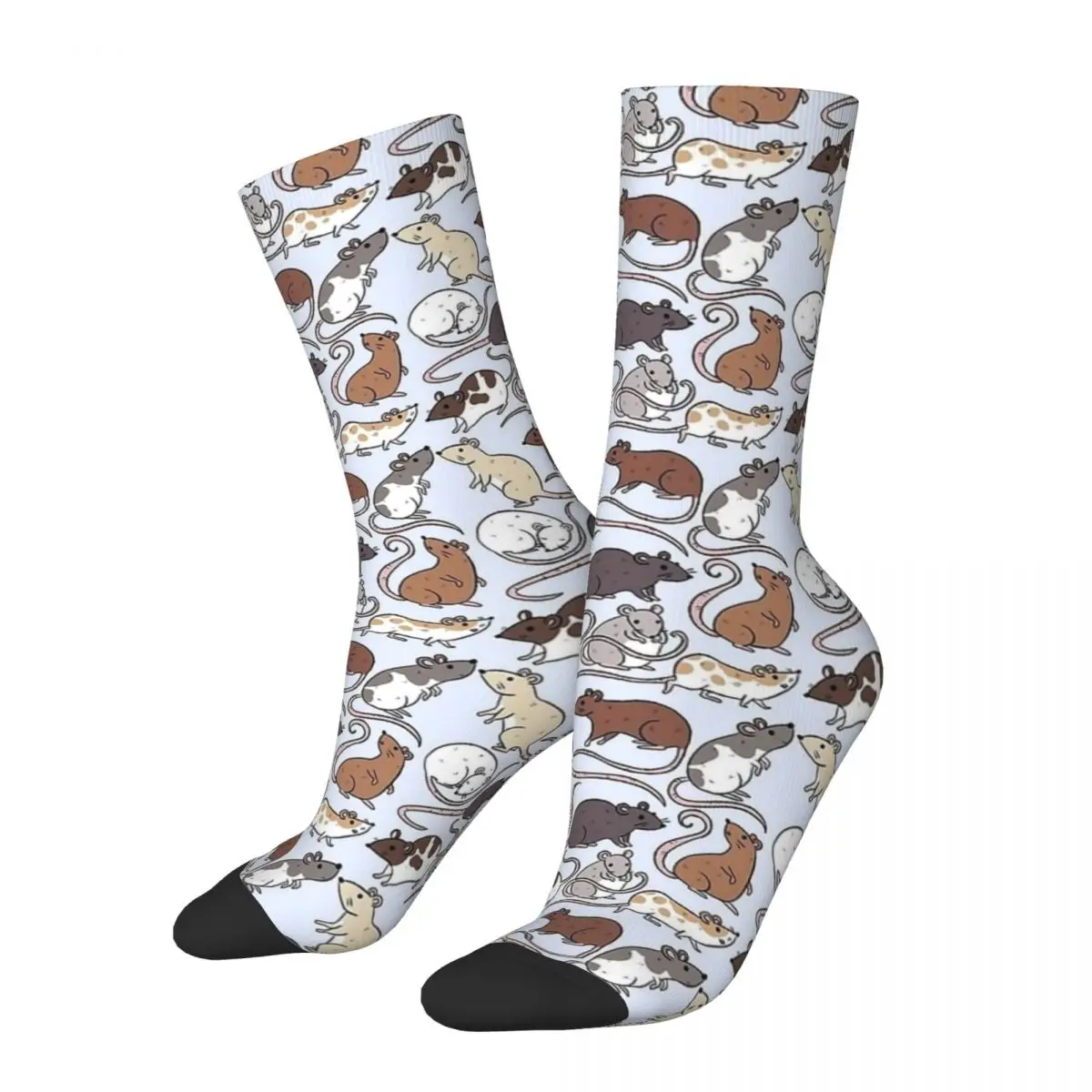 Kawaii ratti topo calze calzini animali da uomo comodi calzini Casual inverno corsa sport calzini antiscivolo regalo di compleanno