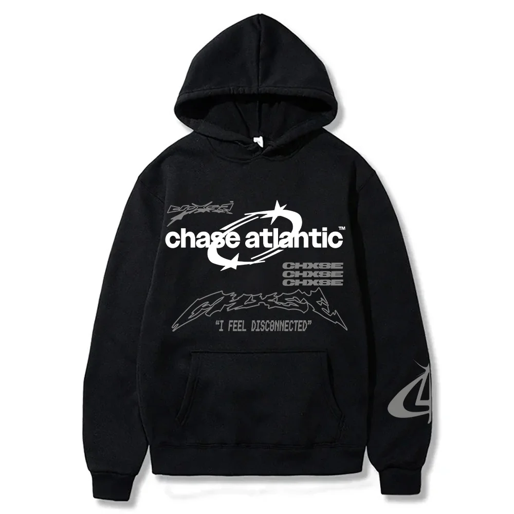 

Chase Atlantic I Feel отсоединенная толстовка с капюшоном 2025 модная одежда с графическим рисунком для женщин и мужчин High Street пуловеры большого размера толстовка Y2K