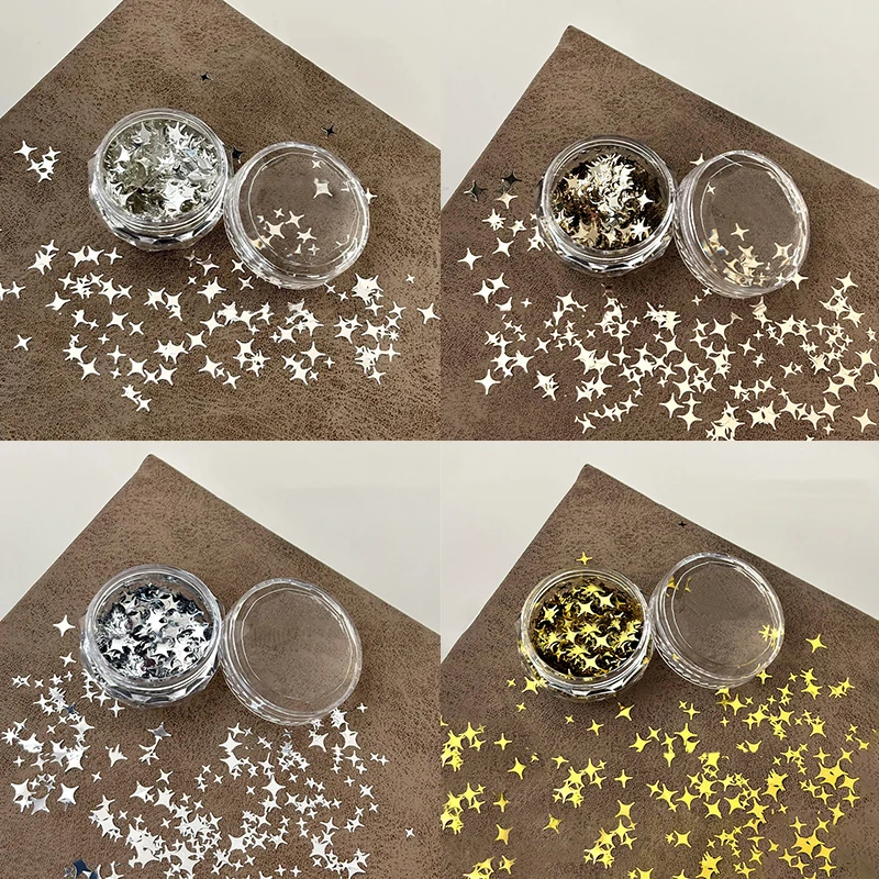 

1Box Nail Glitter Star Shape Sequins Sparkly Flakes Paillette Nail Art Charms Decorations DIY Slices Accessories
