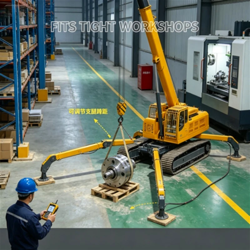 Electric Spider Crane 8 Ton 10 Ton 12 Ton Crawler Lifting Robot With CE Certificate Mini Size For Confined Construction