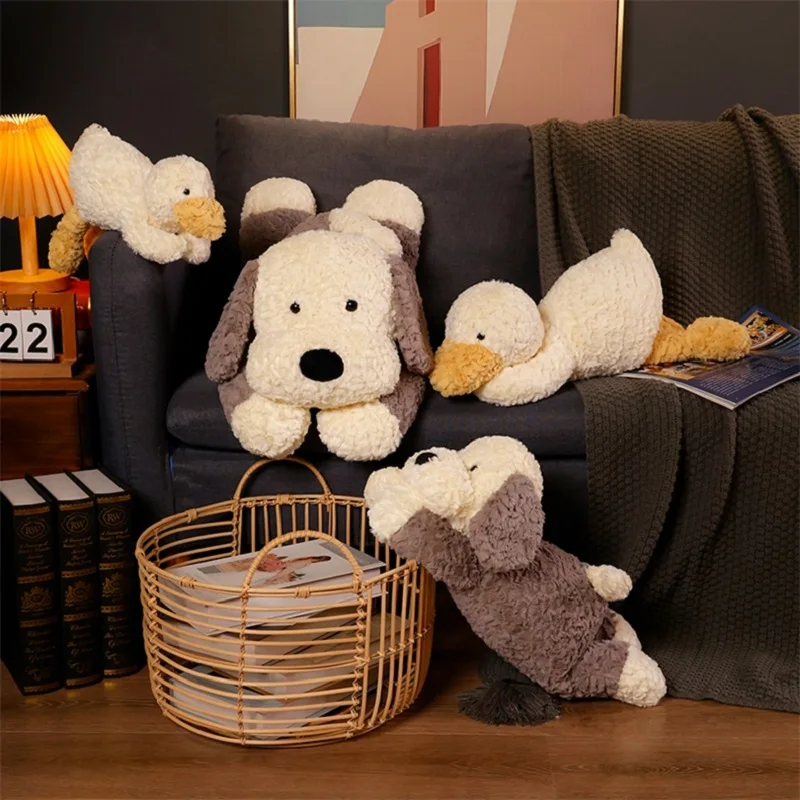 

Cartoon Cute Lying Duck Doll Lying Dog Plush Pillow Plush Toy Home Decor Sofa Pillow Doll Kawaii Soft Toy Dog Girlfriend Gift