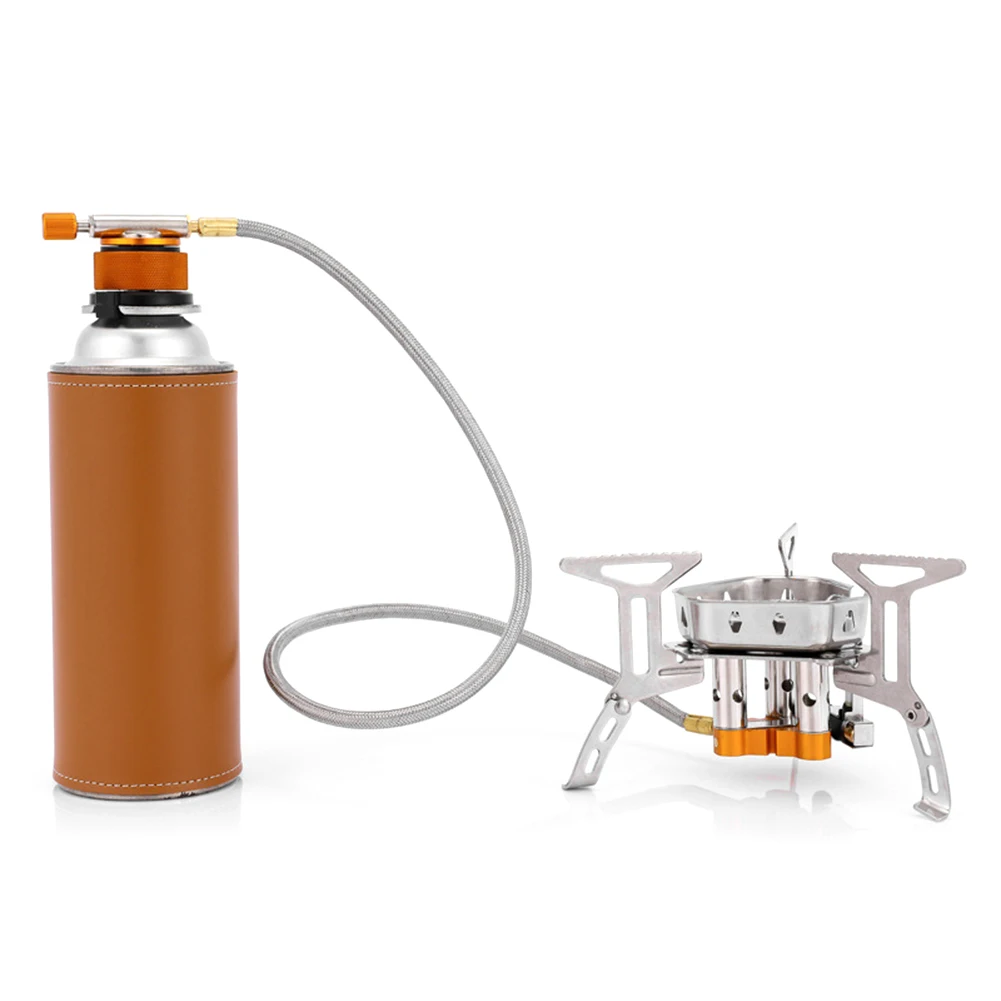 Gas Tank Adapter Outdoor 3.5*2.5*2.5cm Aluminum Alloy + Plastic Orange For Split Stoves High Quality Brand New