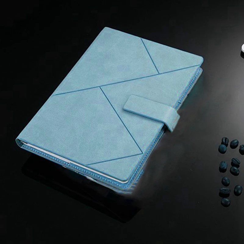 Blue Leather Agenda Notebook, Diário, Papelaria, Jornal para a Escola, Material de Escritório, 1 Pc
