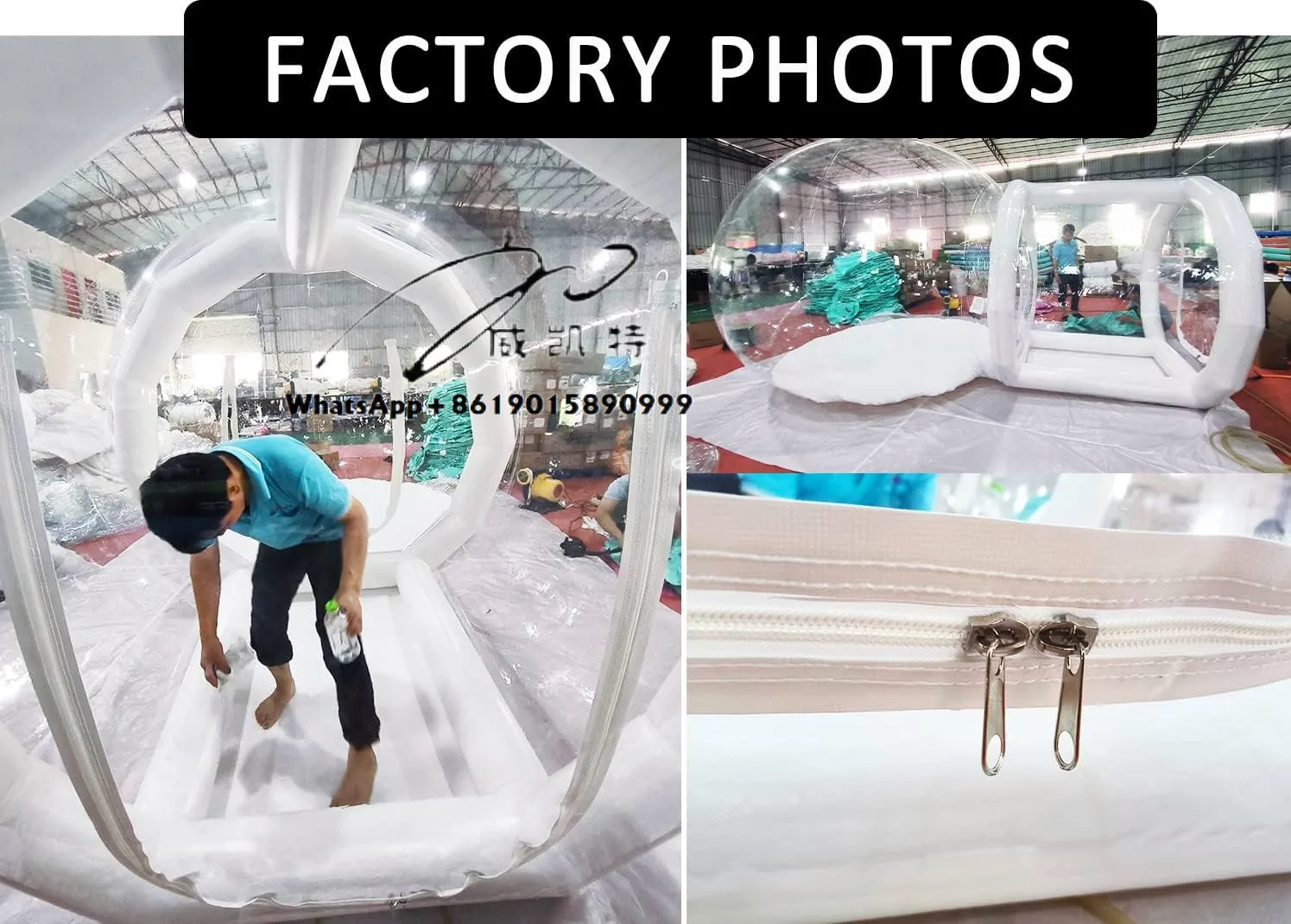 في الهواء الطلق 3 م 4 م مقاوم للماء تفجير خيمة شفافة بالون قبة خيمة فقاعة قابلة للنفخ #5