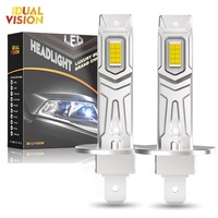 Dualvision 2PCS 20000LM H1 LED Headlight Bulb H1 LED Canbus Fog Light Fanless Wireless Mini Size Auto Lamp 12V 6000K White