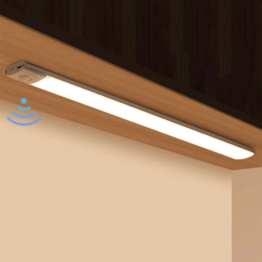 Led Motion Sensor Cabinet Light, Under Counter Cabinet Lighting, Wireless Magnetic Usb Rechargeable Kitchen Night Light