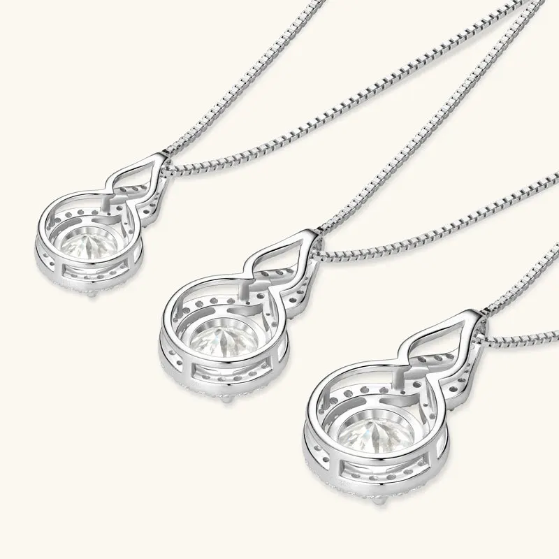 1-3CT Moissanite Infinity Pendant Necklace  D Color VVS1 Clarity 925 Sterling Silver  Gift for Mom Wife Birthday Wedding Jewelry