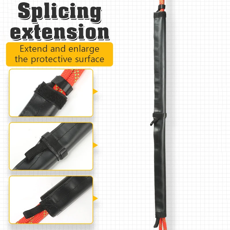 Double Rope Protection Sleeve For Outdoor Climbing, Mountaineering, And High-Altitude Work - PVC Wear-Resistant Rope Gear