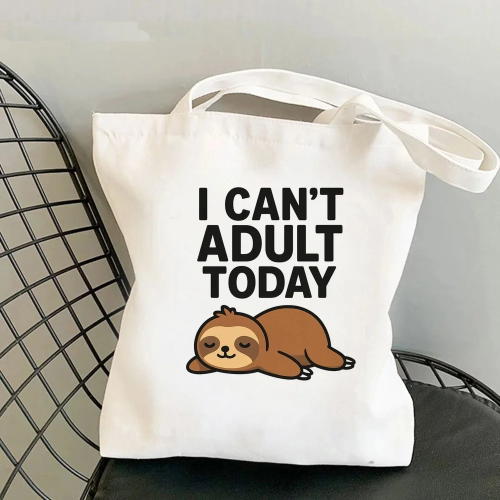 Sloth tote bag totebag shopping foldable y2k personnalisable woman