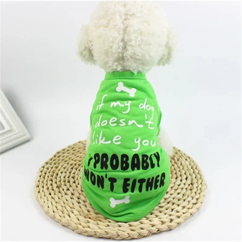 Summer Dog Clothes Tee Shirt Pet Dog Clothing Poodle Bichon Pomeranian Puppy T-shirt Pajamas Coat Small Dog Costume Dropshipping view 6