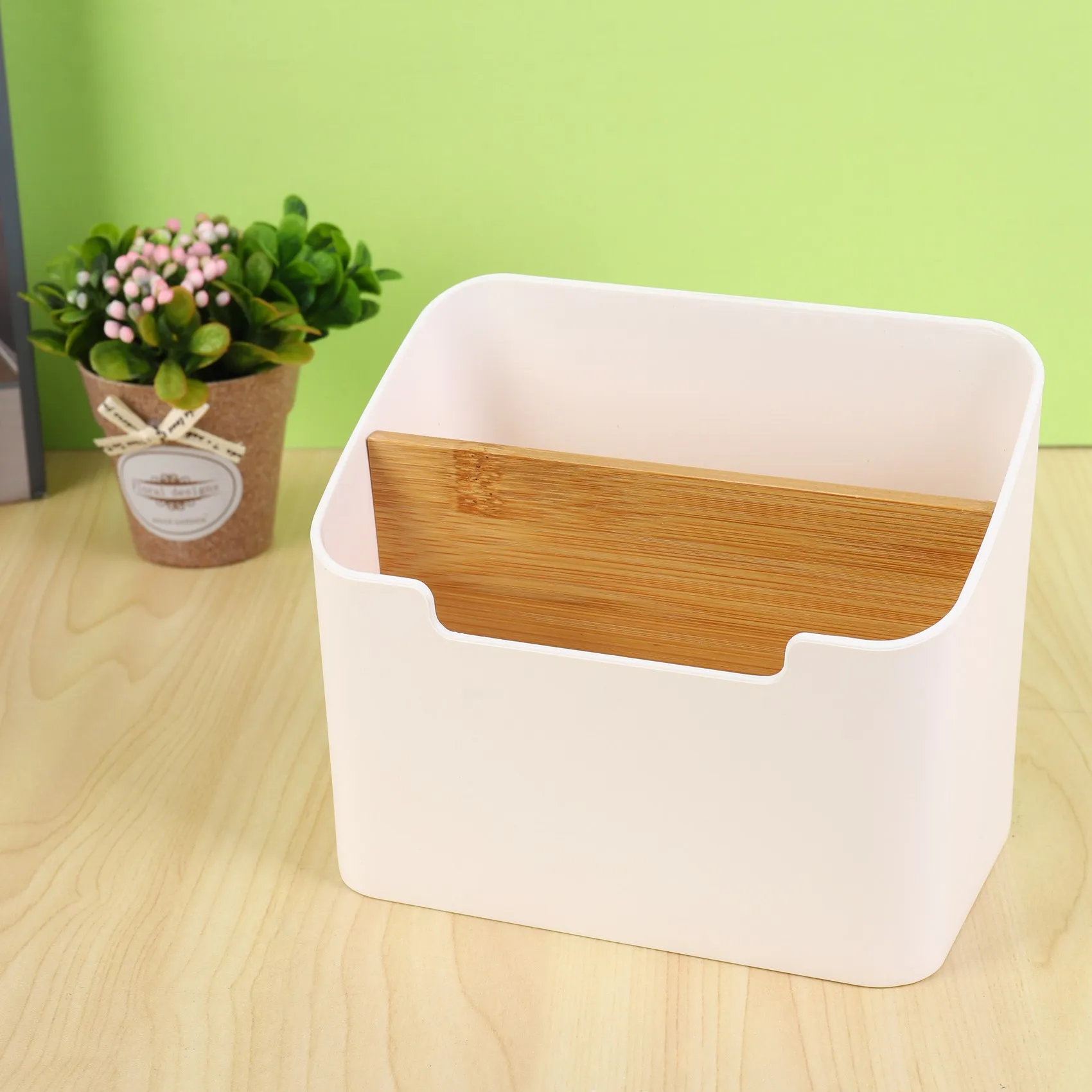 ABJI-Remote Control Holder Desk Storage Organizer Box Container For Desk, Office Supplies, Home