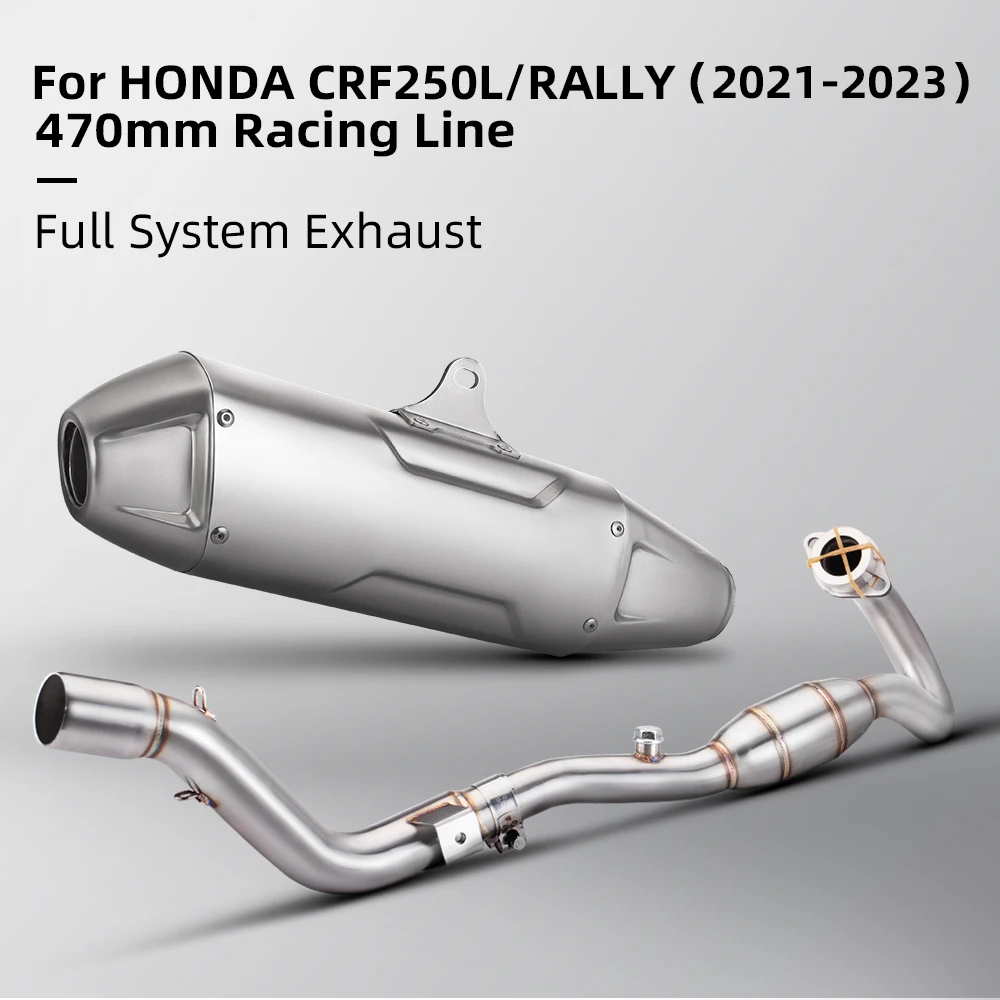 Full System Exhaust FOr CRF250L/RALLY CRF250 (2021-2023) 470mm Racing Line