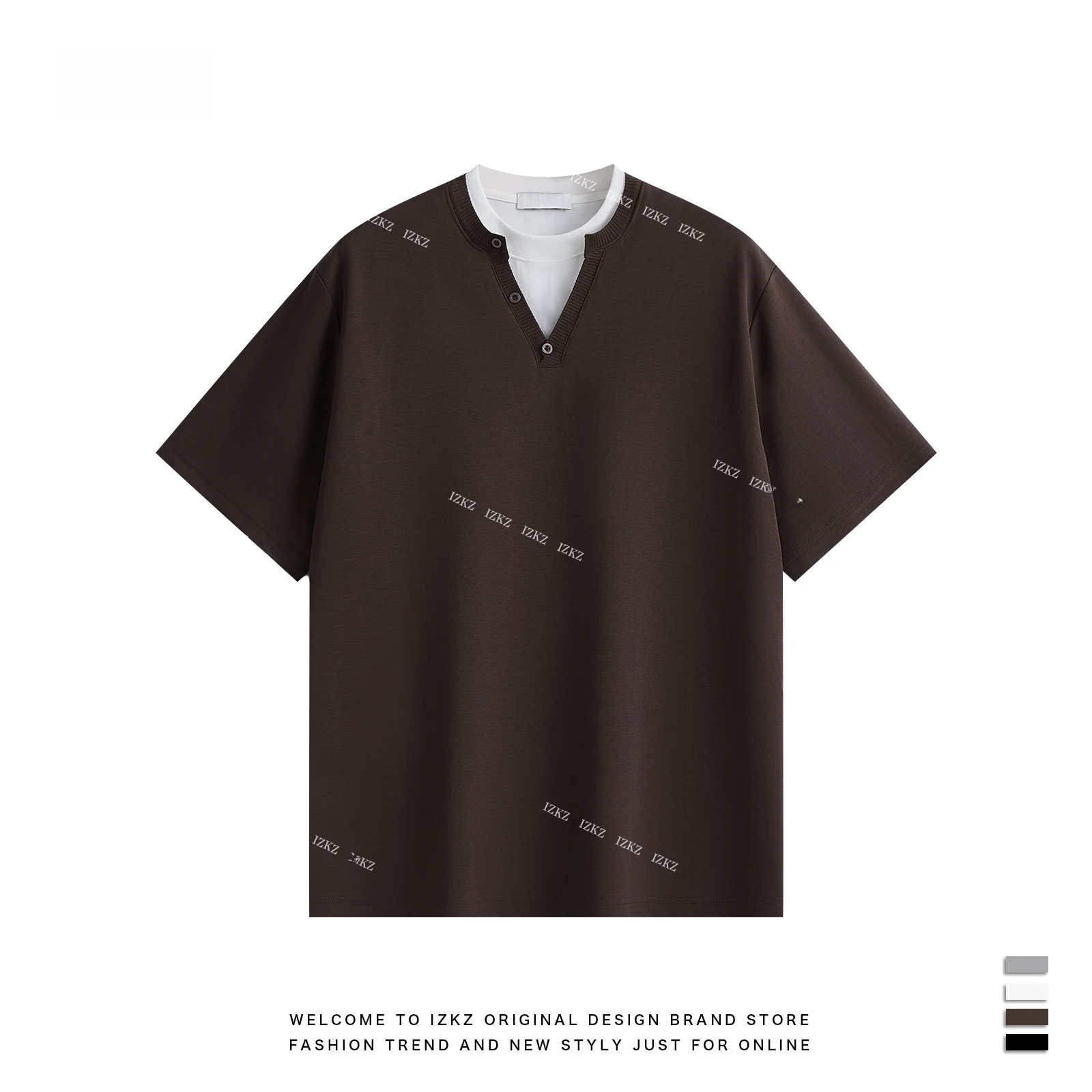 

Весенне-летняя простая свободная футболка в японском стиле с V-образным вырезом, повседневная универсальная хлопковая толстовка с коротким рукавом для мужчин