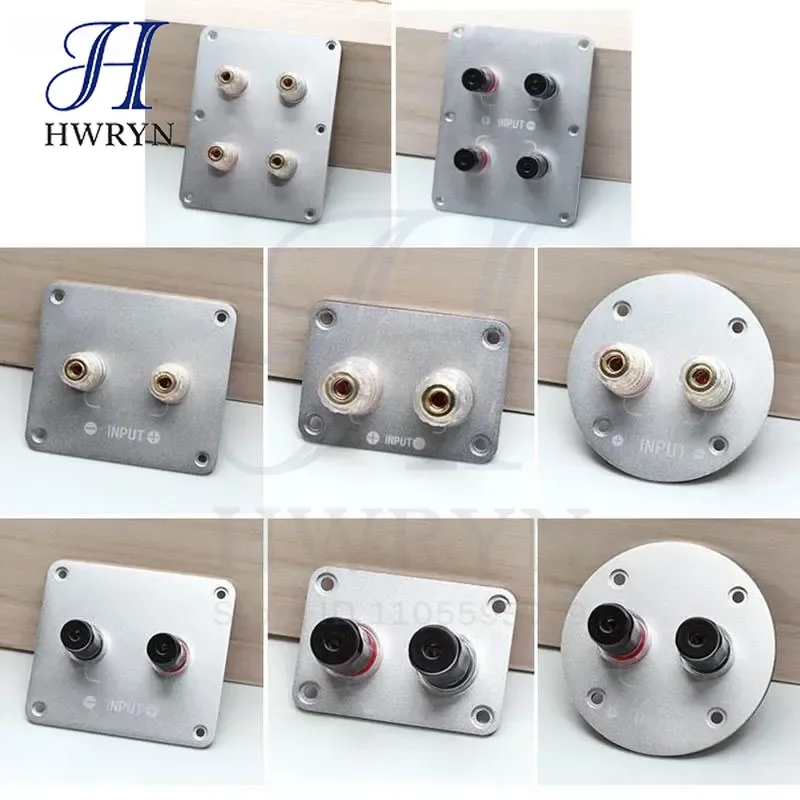 1 PCS Aluminum Alloy Pure Copper Gold Plated Terminal Cup Banana Jack Socket Binding Post Speaker Plug Connector Box Red +