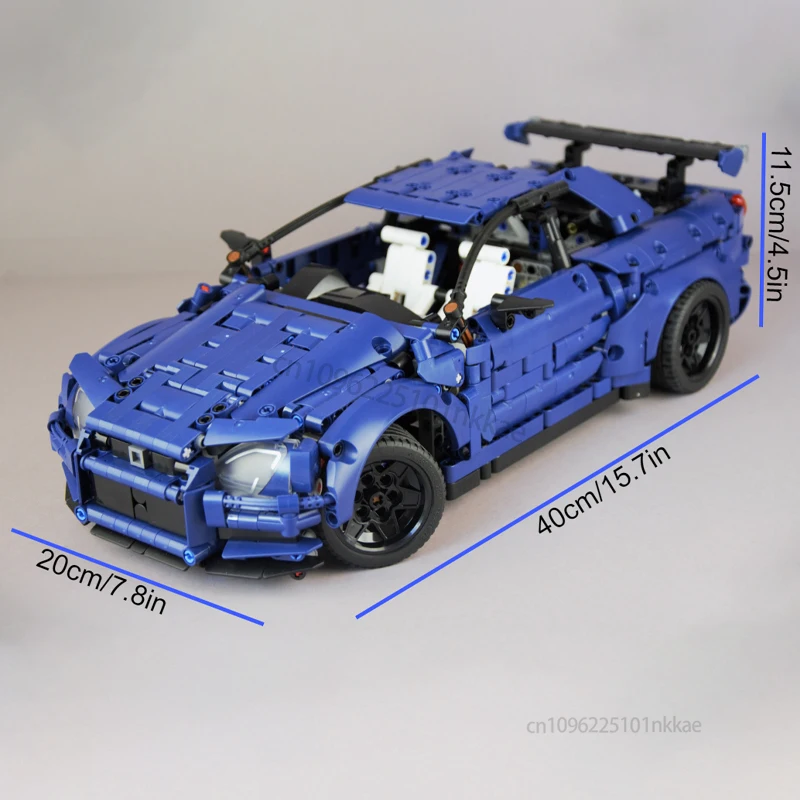 NIEUWE Skyline R34 GT-R Supra MK4 Supercar Racewagen Bouwsteen DIY Technisch Voertuig Sport Model Bricks Speelgoed Kinderen Verjaardagscadeau