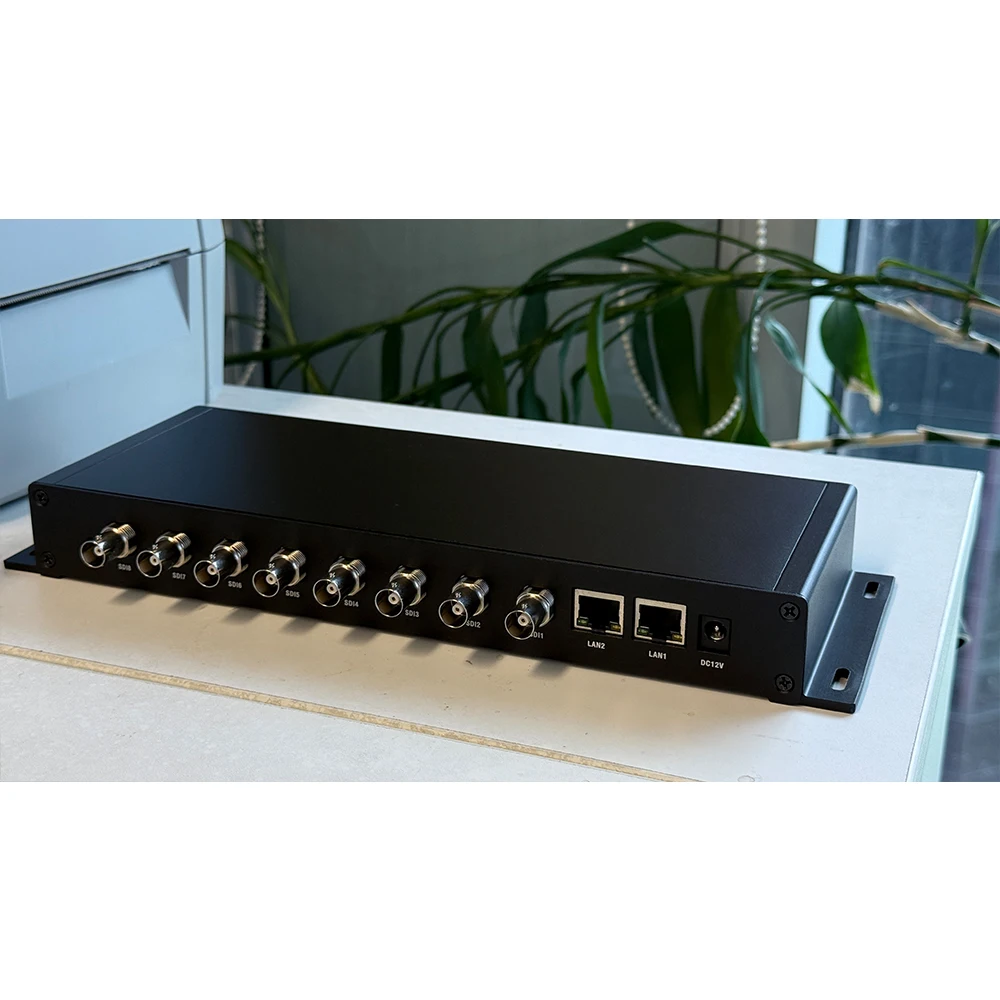 Codificador SDI de 8 canales SDI a IP http rtmp udp rtsp hls SRT H.264 H.265 IPTV CATV codificador de vídeo en red codificador en vivo
