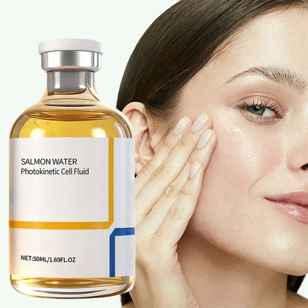 1-3set Salmon Water Photokinetic Cell Fluid Moisturizing Lifting Firming Brighten Skin Texture Ampoule Needle Tube Care Essence