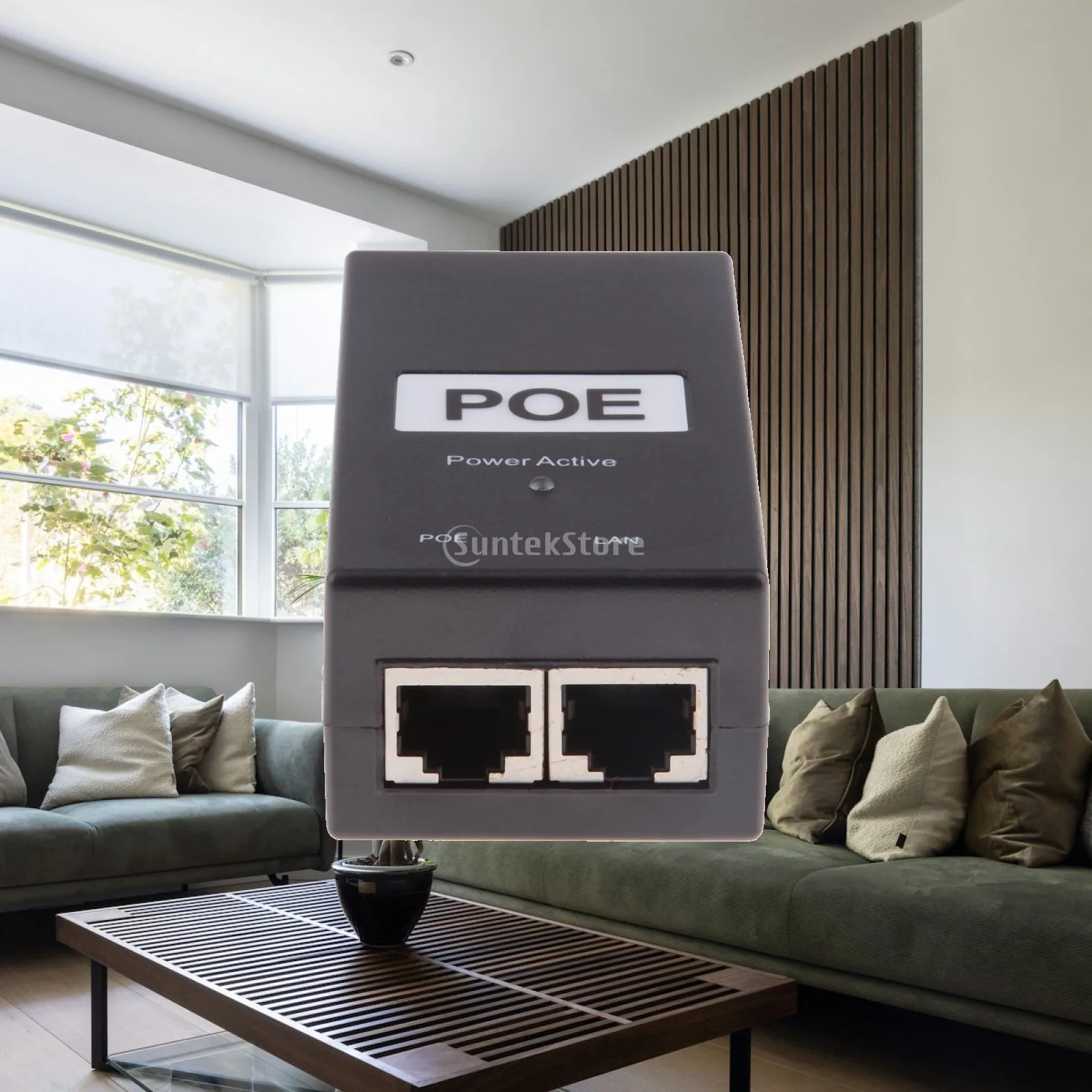 24V POE Power Module Passive Injector Ethernet Adapter for Security IP Camera Network Phone