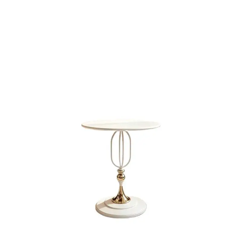 Balcony side table corner few modern wrought iron bedside balcony round table light luxury