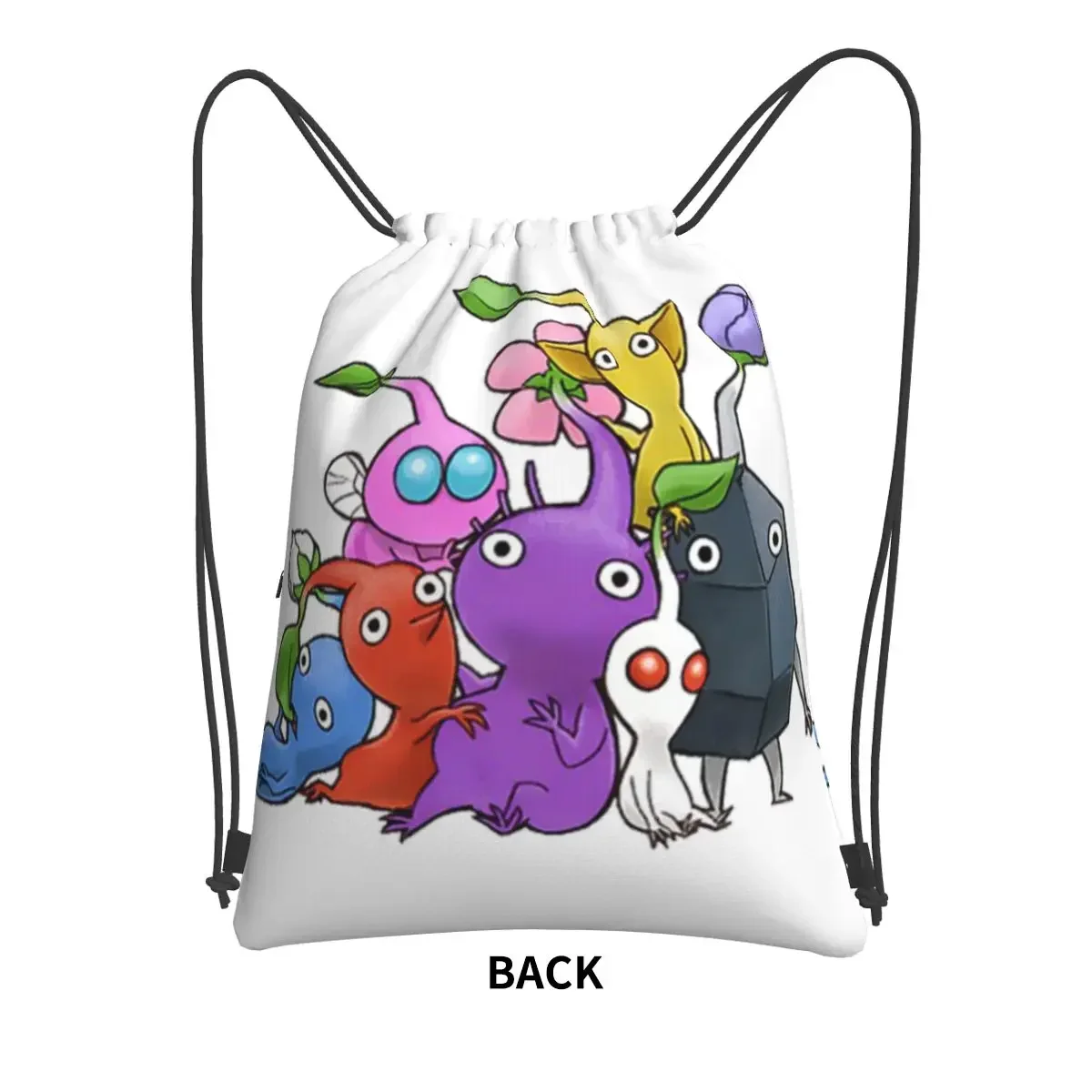 170 Pikmin Ideas Game Art Portable Backpacks Drawstring Bag Casual Drawstring Bundle Pocket Sundries Bags For School Students