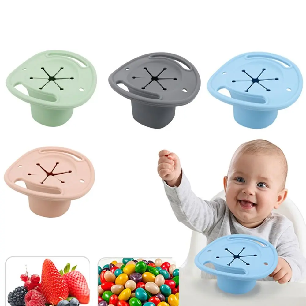 

Reusable Baby Snack Cup Soft BPA Free Cup Snack Bowl with Grip Handle Spill Proof Toddler Snack Containers Cup Accessories