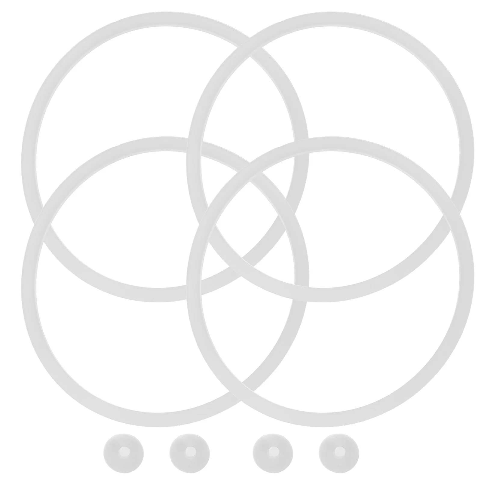 

4Sets Silicone Lid Seal Rings Replacement for Lunch Box Food Container Leakproof Meal Prep Gaskets Replacement Gasket Seal Ring