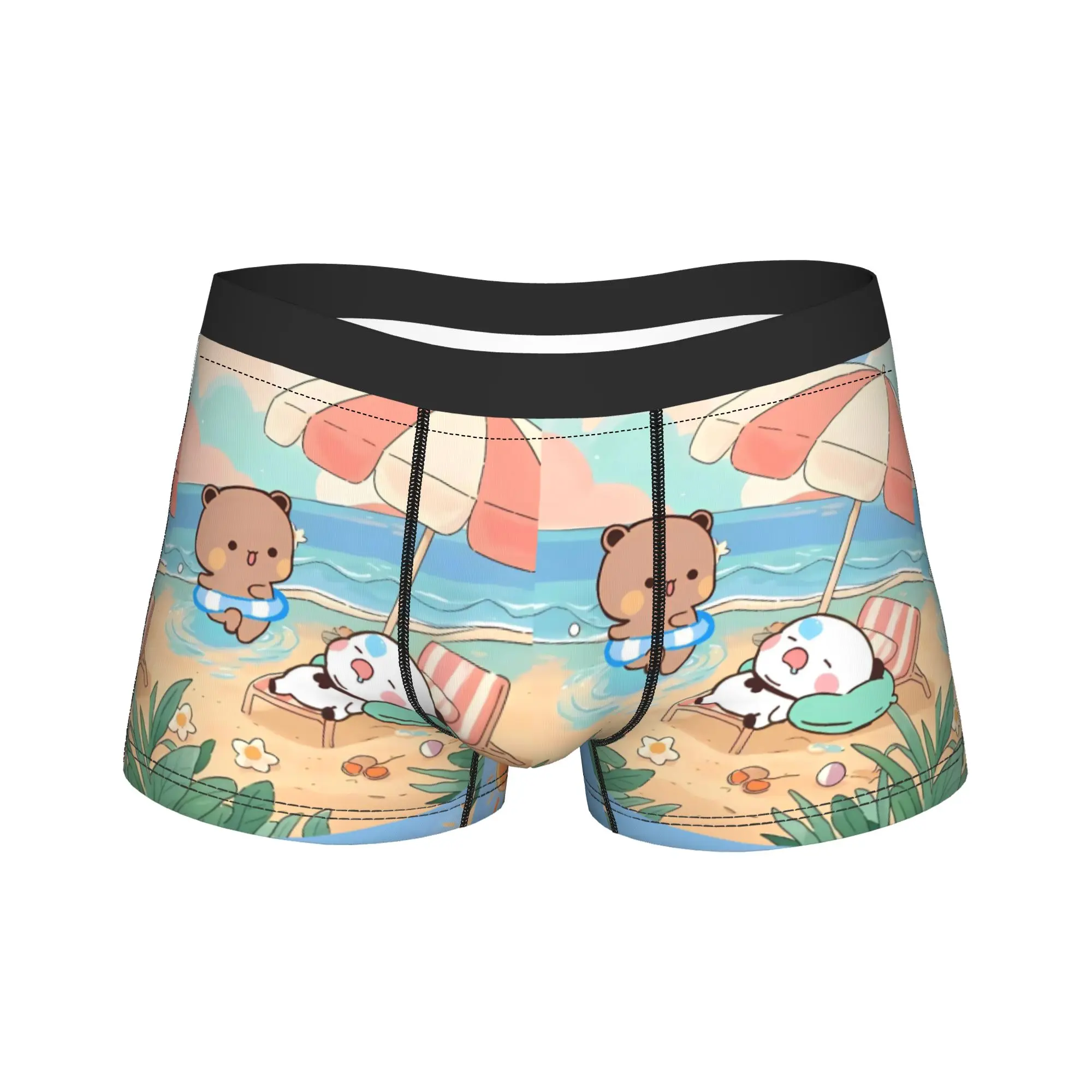 

Трусы-шорты с 3D-принтом Panda Bear Bubu Dudu Trunk, дышащие мужские трусы с качественной печатью, большие размеры 2XL