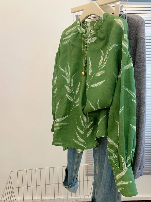 

Утягивающая китайская верхняя одежда с принтом Long Sve Sun Protection irt, свободный топ Lazy Sle для женщин из тонкого материала