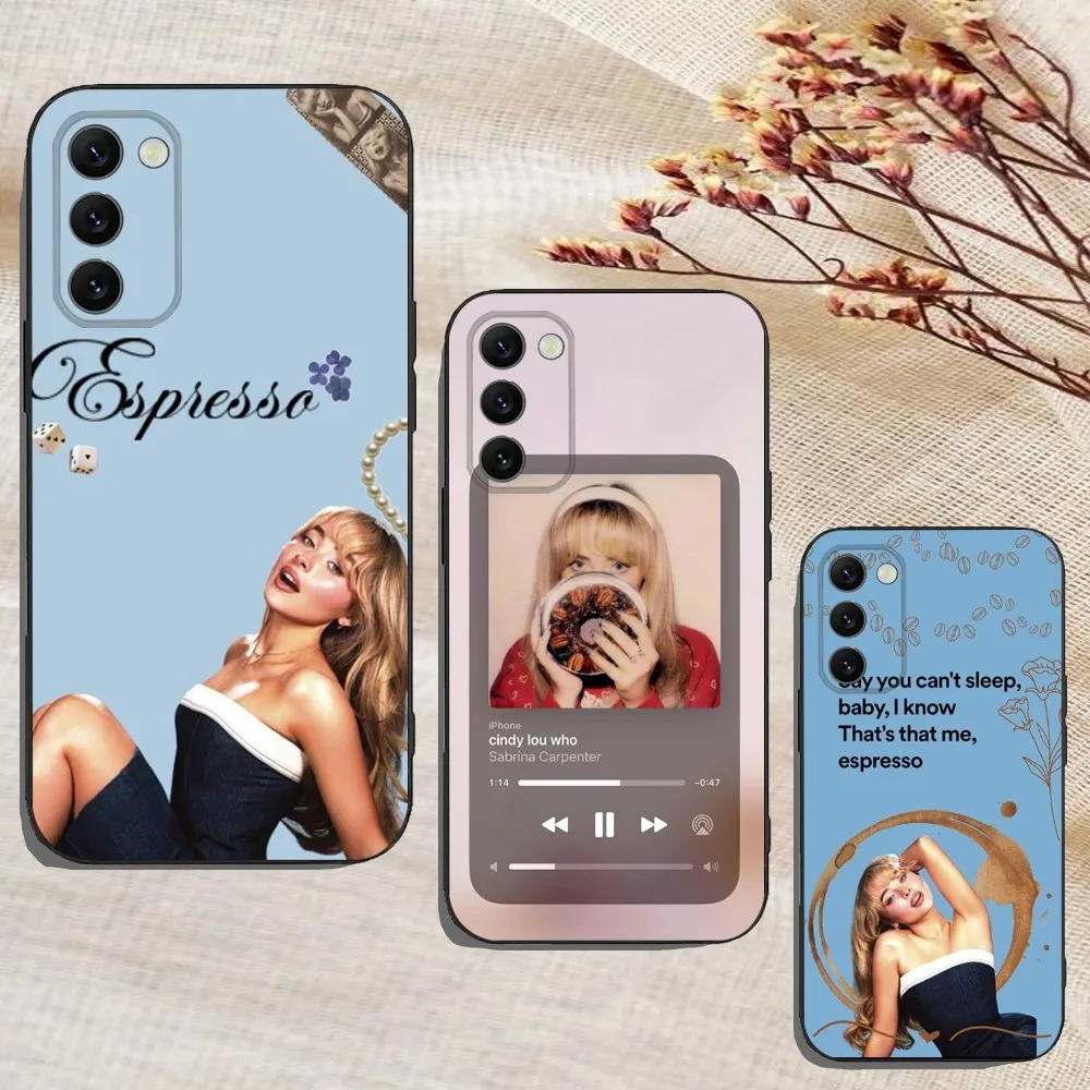 Singer Sabrina C-Carpenter Phone Case For Samsung Galaxy A13,A21s,A22,A31,A32,A52,A53,A71,A80,A91 Soft Black Cover