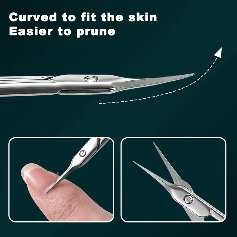 Stainless Steel Beauty Cuticle Scissors Precise Tool Suitable For Nail Care Facial Grooming Equipped Trimming False Eyelashes