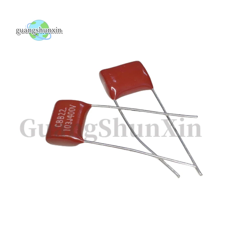 Capacitor de Filme de Polipropileno CBB22, Brand New, 63V, 100V, 250V, 400V, 630V, 1600V, 2000V, Série Completa 104, 105, 225J, 1UF, 2,2 UF, 100NF, 10 PCes