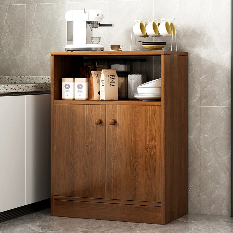 

Solid wood color tea short cabinet dining side new Chinese multi-functional household kitchen living room wall