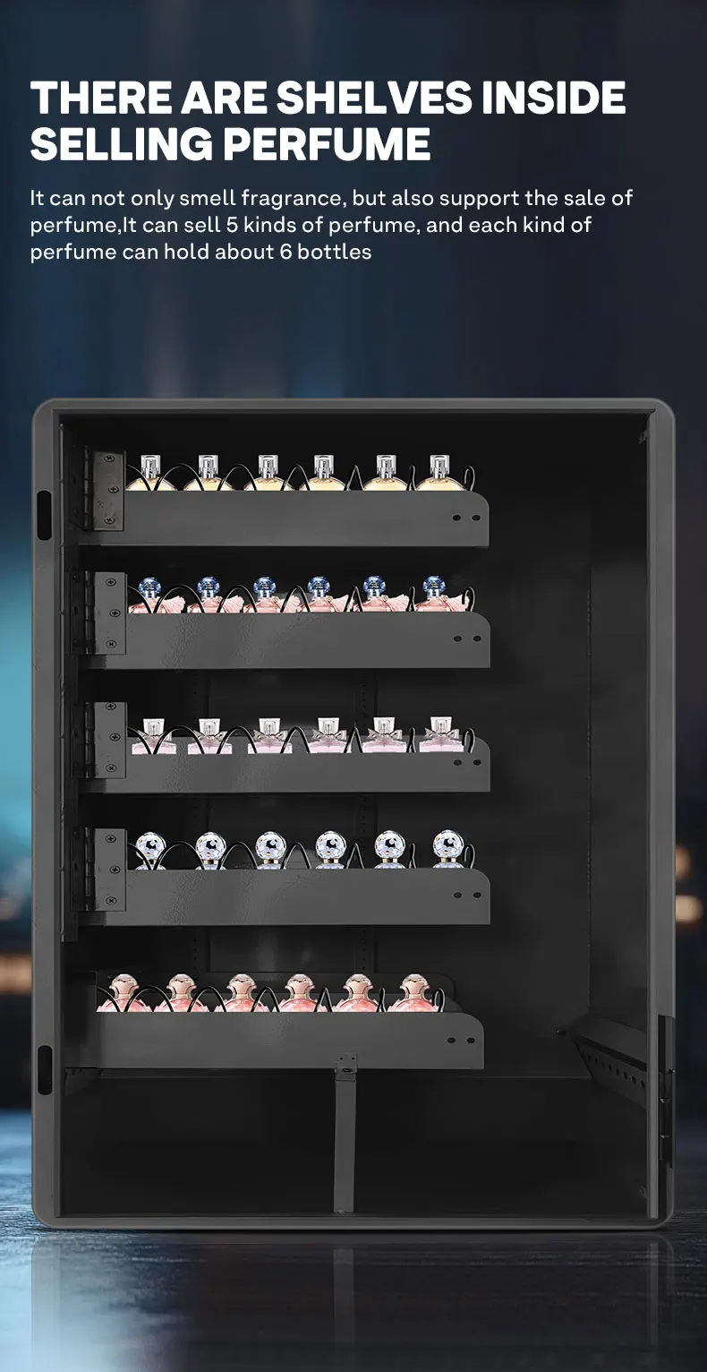 Aangepaste Maquina Vending De Parfums Wandgemonteerde Mini Parfum Automaat Machines Parfum Spray Automaat