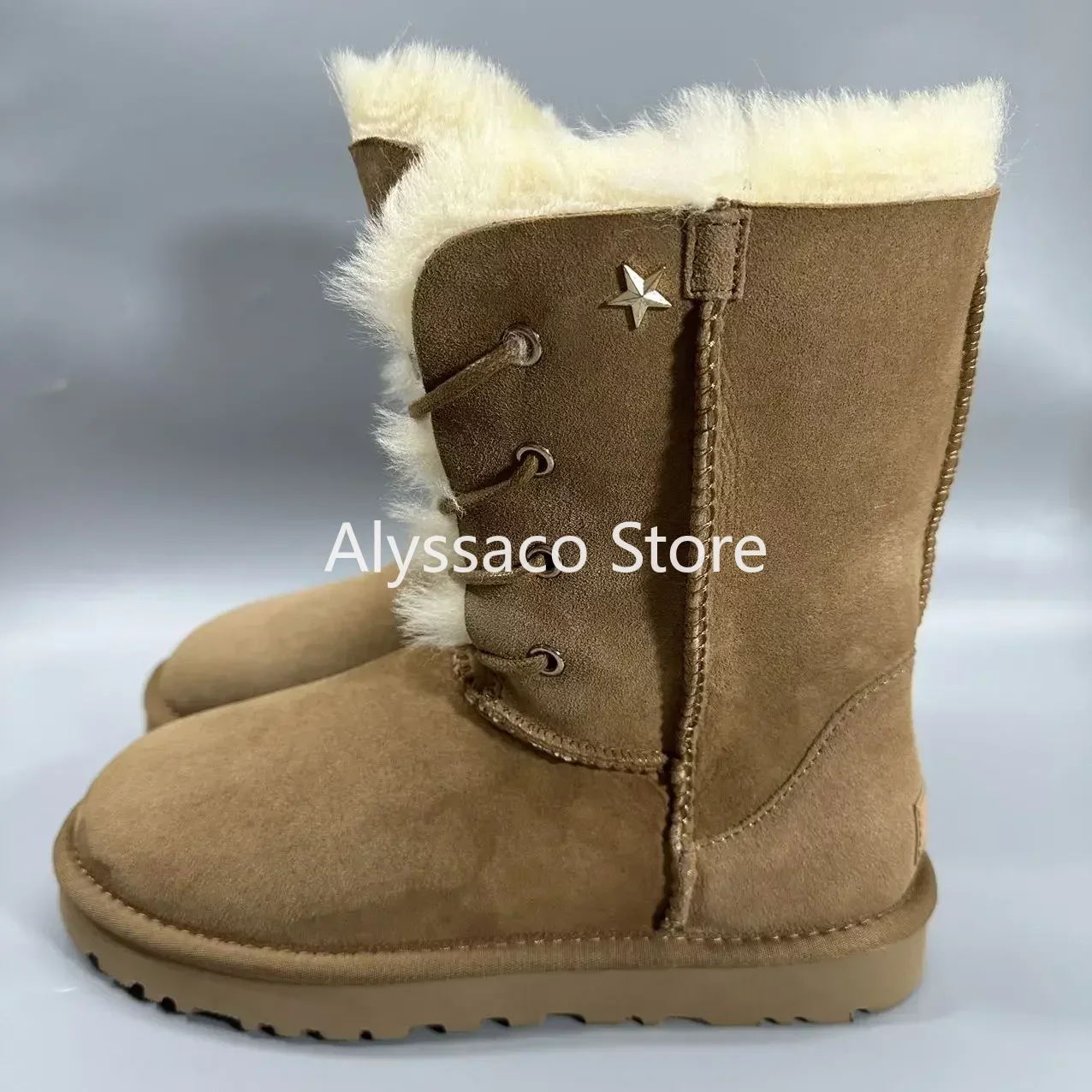 2023 New Fashion Flat Women's Short Boots Retro Thick Warm Snow Boots Winter Outdoor Leisure Daily Women's Platform Naked Boots
