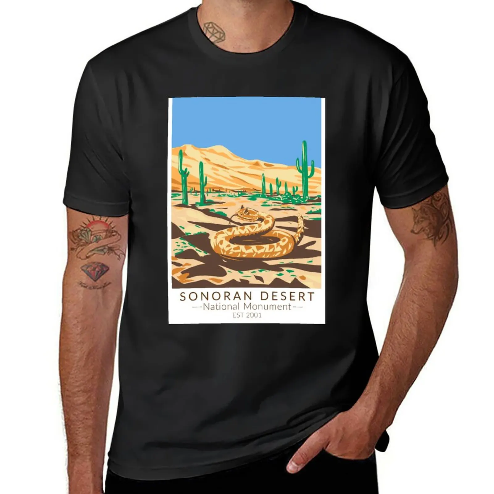 New Sonoran Desert National Monument Rattlesnake Vintage T-Shirt Aesthetic clothing custom t shirts design your own men clothing