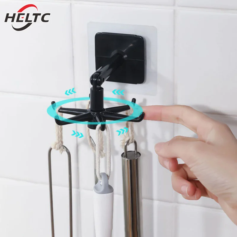 Kitchen Hook Multi-Purpose Hooks 360 Degrees Rotated Rotatable Rack For Organizer And Storage Spoon Hanger For Kitchen Gadgets