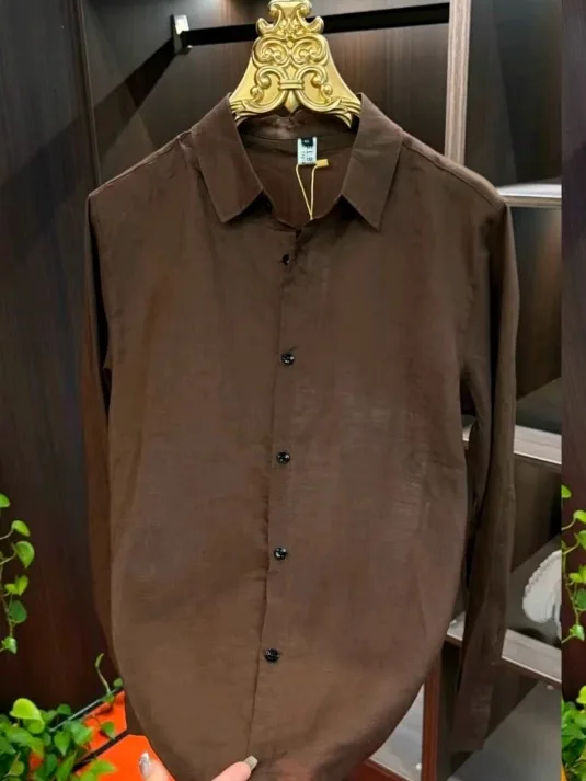 

High-Quality Fashionable Men's Long Sleeve Shirt Casual Style Spring Autumn New Arrival Premium Feel Trendy Lightweight Luxur...