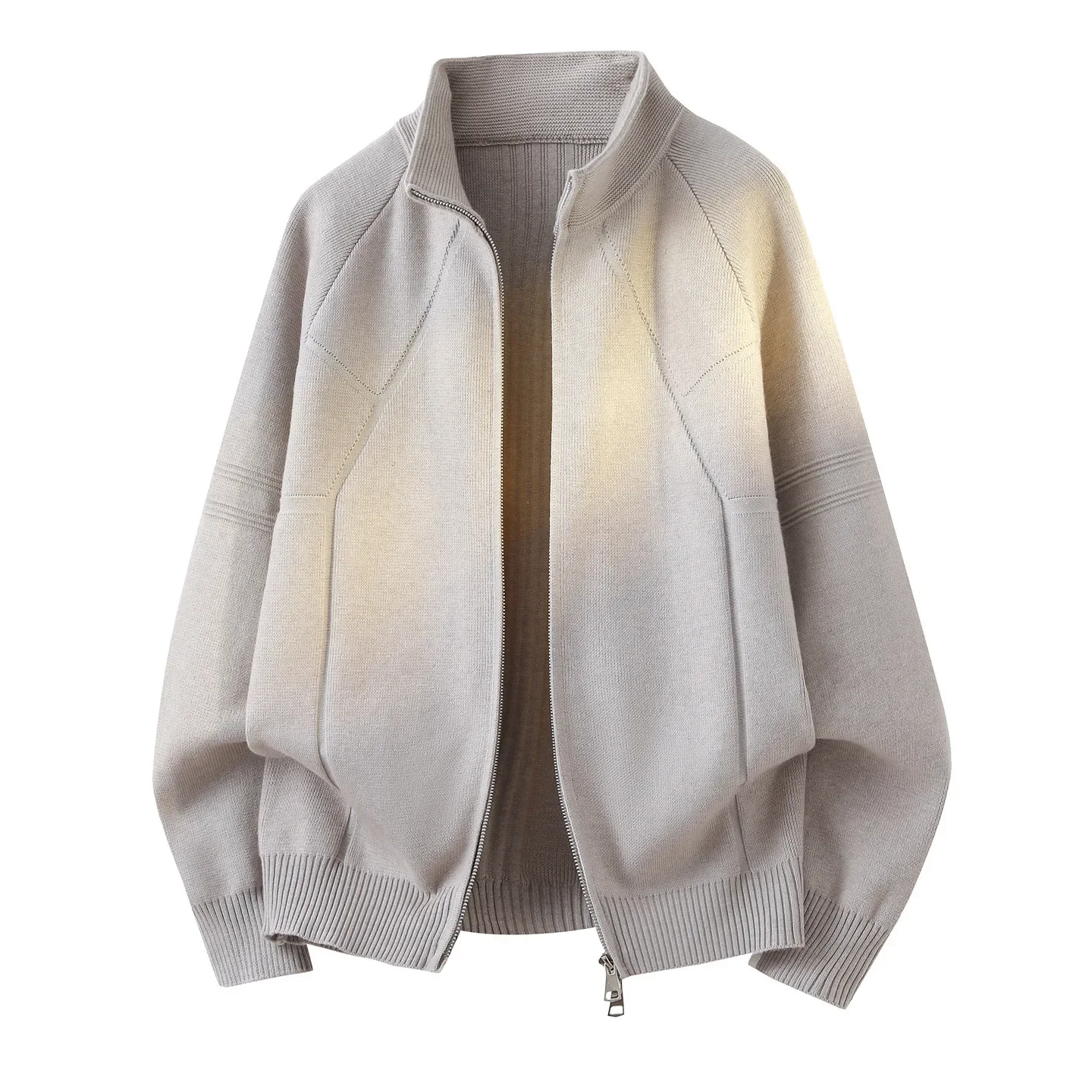 

New Spring Men Stand Collar Cardigans Sweatercoats Quality Male Business Casual Knitwear Cardigans Outwear Loose Sweaters 5XL