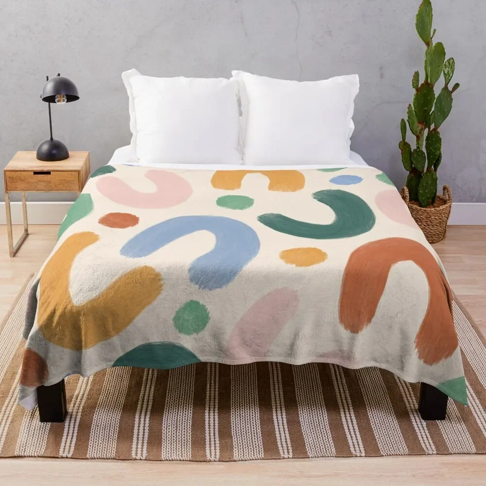 Sedona Abstract Mix Throw Blanket Plush Flannel Fabric Blankets