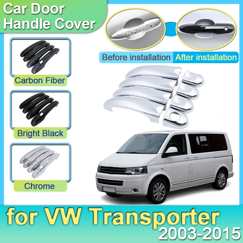 

For Volkswagen VW T5 Transporter 2003~2015 2007 Chrome Door Handle Cover Catch Outside Replacement Exterior Part Car Accessories