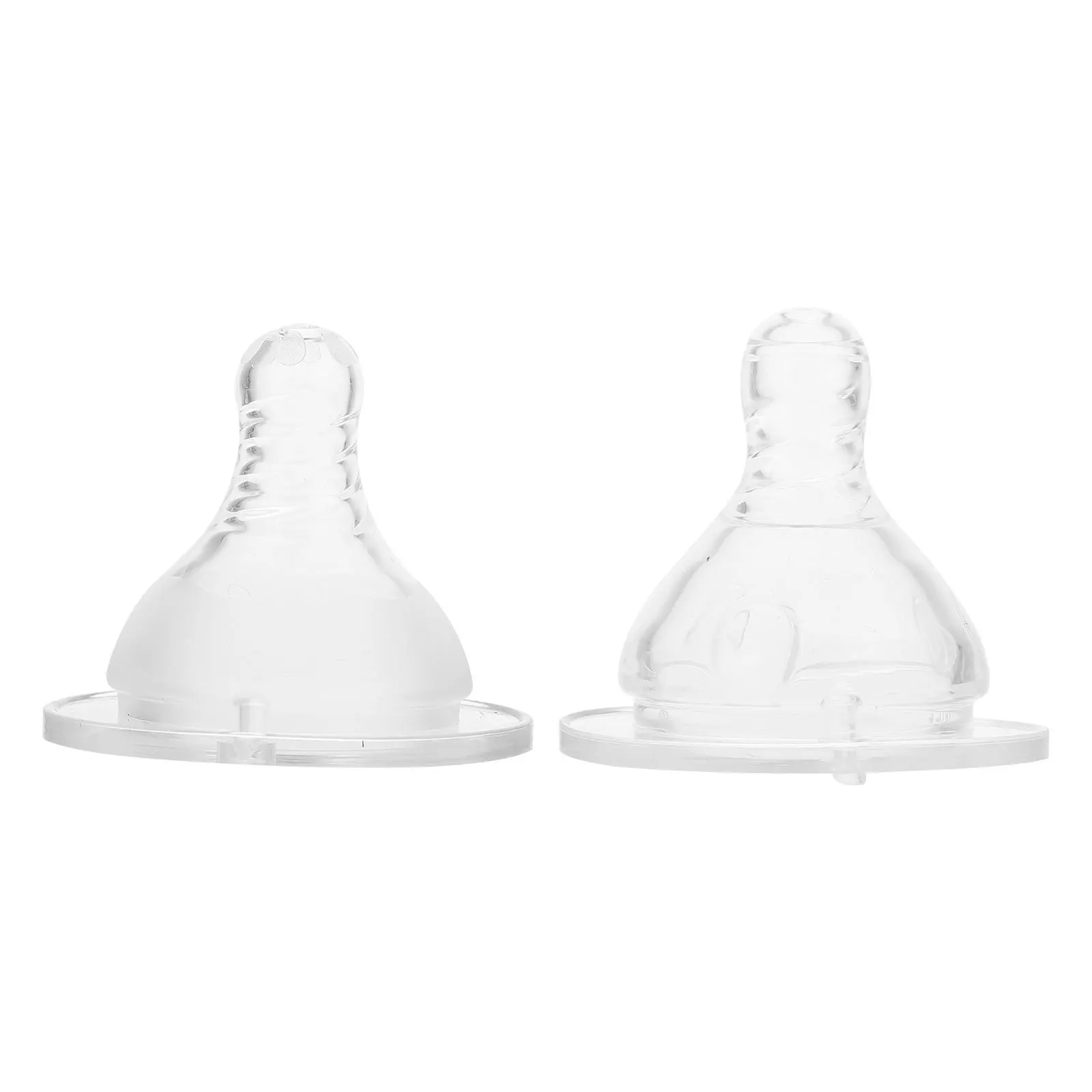 

2Pcs Baby Feeding Nipples Silicone Pacifiers Healthy Safe Infant Nursing Bottle Teats No Harm Peculiar Smell Baby Pacifiers