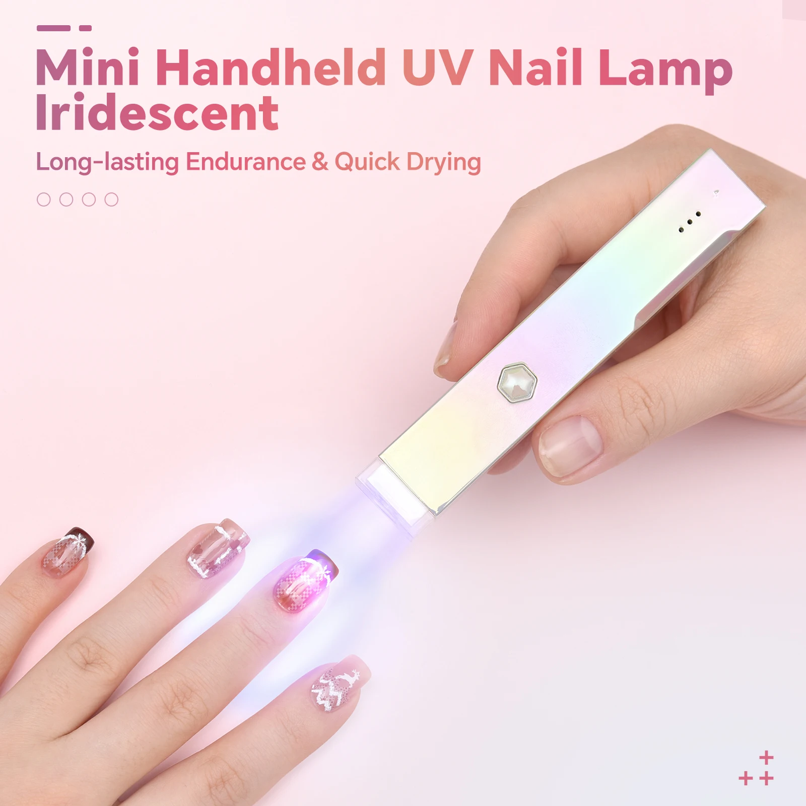 Mini Handheld UV Nail Lamp 6W Iridescent Long-Lasting Quick Dryer Portable Gel Nail Professional Manicure Tools