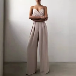 Jumpsuit Suspender Waist Straight Mopping Floor Minimalist Spring and Summer New Jumpsuit Women