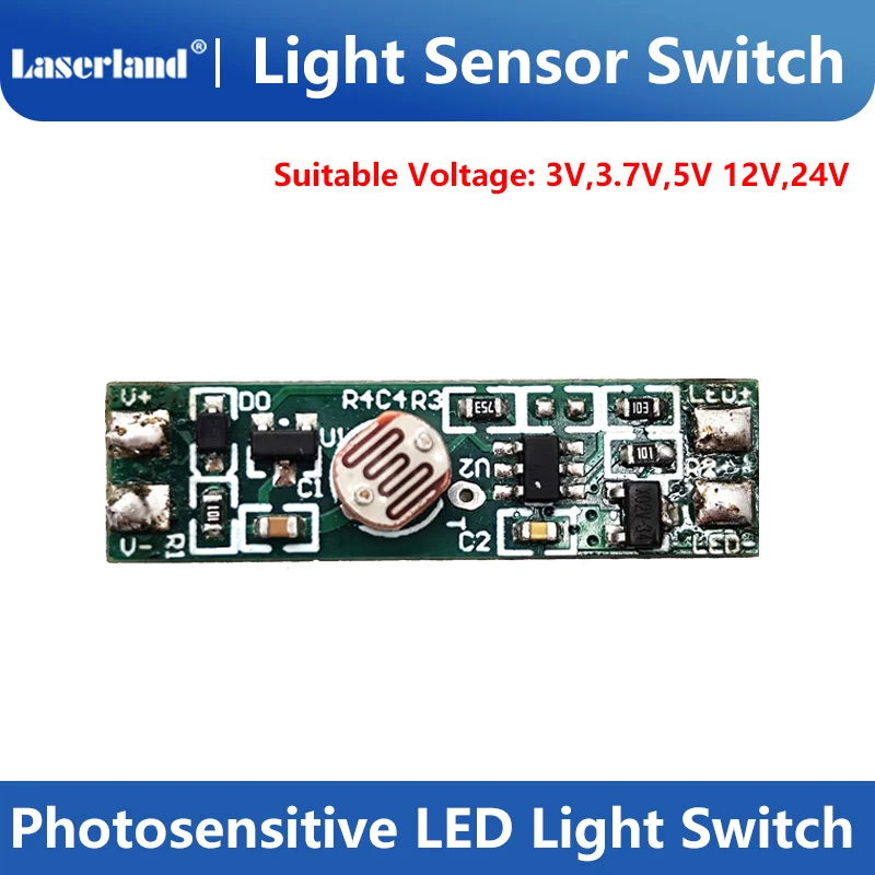 Light Sensor Switch Automatic On/Off Light Control Switch Photosensitive Sensor Circuit Board