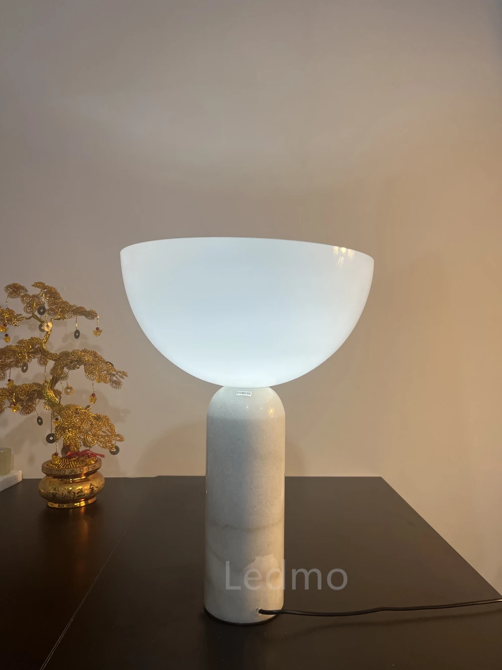 Scandinavia High Quality Marble Table Lamp Desk Light with Glass LampShade for Living Room