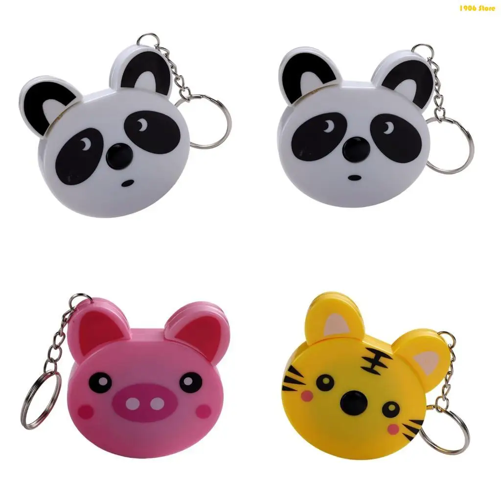 U1JB Animal Shaped Measuring Tape 60in Keychain Tool ABS PVC Material