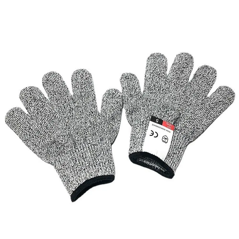 Grey Pink Blue Child Anti-cutting Gloves Lever 5 Wear-resistance Work Safety Gloves Manual Training HPPE Protective Mittens