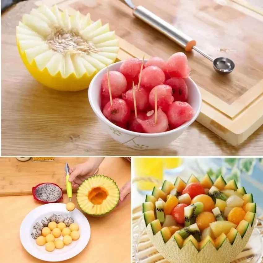 Kitchen Vegetable Carve Fruit Slicer Device Scoop Ballers Cutter Chop Gadgets Kitchen Gadgets Home Gadgets